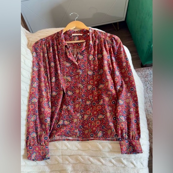 DÔEN JOSSELINE TOP IN ROUGE RIVIERA MEDALLION, brand new, never worn, No flaws. - Picture 4 of 15